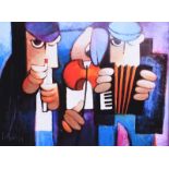 George Callaghan - THE SESSION - Coloured Print - 12 x 16 inches - Unsigned