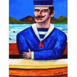 Graham Knuttel - CAPTAIN - Oil on Canvas - 18 x 14 inches - Signed