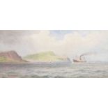 Joseph William Carey, RUA - OFF WHITEHEAD - Watercolour Drawing - 5.5 x 12 inches - Signed