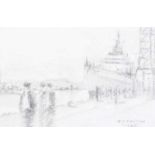 Colin H. Davidson - IN FOR REPAIRS - Pencil on Paper - 5.5 x 8.5 inches - Signed