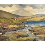 D. O'Donnell - RIVER, CONNEMARA - Oil on Board - 20 x 24 inches - Signed