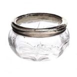 SILVER MOUNTED CUT-GLASS DRESSING TABLE DISH