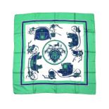 HERMES SILK SCARF OF 'HORSE CARRIAGE' THEME