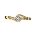 18CT GOLD DIAMOND SOLITAIRE RING