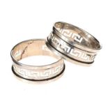 PAIR OF SILVER NAPKIN RINGS