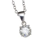 18CT WHITE GOLD DIAMOND NECKLACE