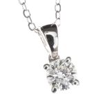 18CT WHITE GOLD DIAMOND NECKLACE