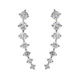 18CT WHITE GOLD DIAMOND EARRINGS