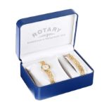 ROTARY GOLD-TONE LADY'S WRISTWATCH AND BRACELET