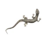 SILVER SALAMANDER SET WITH MARCASITE