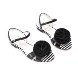 LULU GUINNESS BLACK LEATHER SANDALS