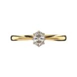 18CT GOLD DIAMOND SOLITAIRE RING