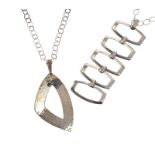 TWO STERLING SILVER NECKLACES