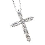 18CT WHITE GOLD DIAMOND NECKLACE