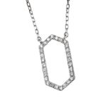 18CT WHITE GOLD DIAMOND NECKLACE