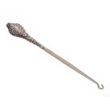 STERLING SILVER-HANDLED BUTTON HOOK