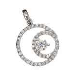 18CT WHITE GOLD DIAMOND PENDANT