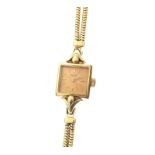 INTERNATIONAL WATCH COMPANY LADY'S 18CT GOLD WRIST WATCH & BRACELET