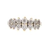 9CT GOLD DIAMOND GYPSY-SET RING