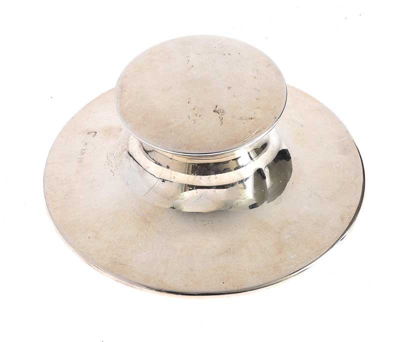 STERLING SILVER INKWELL