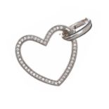 STERLING SILVER AND CUBIC ZIRCONIA HEART PENDANT BY TI SENTO