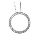 18CT WHITE GOLD DIAMOND NECKLACE