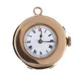 9CT GOLD CASED FOB WATCH
