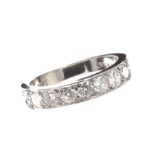 18CT WHITE GOLD HALF-ETERNITY RING