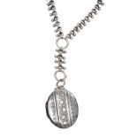 VICTORIAN SILVER COLLAR AND LOCKET