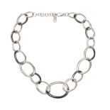 STERLING SILVER TWO-TONE LINK NECKLACE