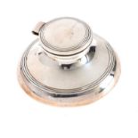 STERLING SILVER INKWELL WITH CONCENTRIC REEDING