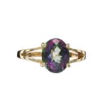 9CT GOLD MYSTIC TOPAZ RING