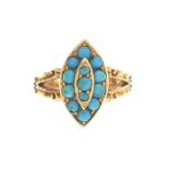 VICTORIAN GOLD RING SET WITH TURQUOISE