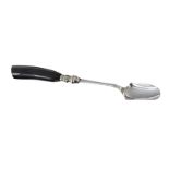 SILVER PLATED STILTON SCOOP WITH HORN HANDLE