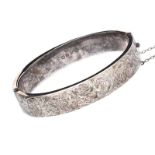 STERLING SILVER ENGRAVED BANGLE