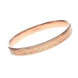 9CT GOLD ENGRAVED SLAVE BANGLE