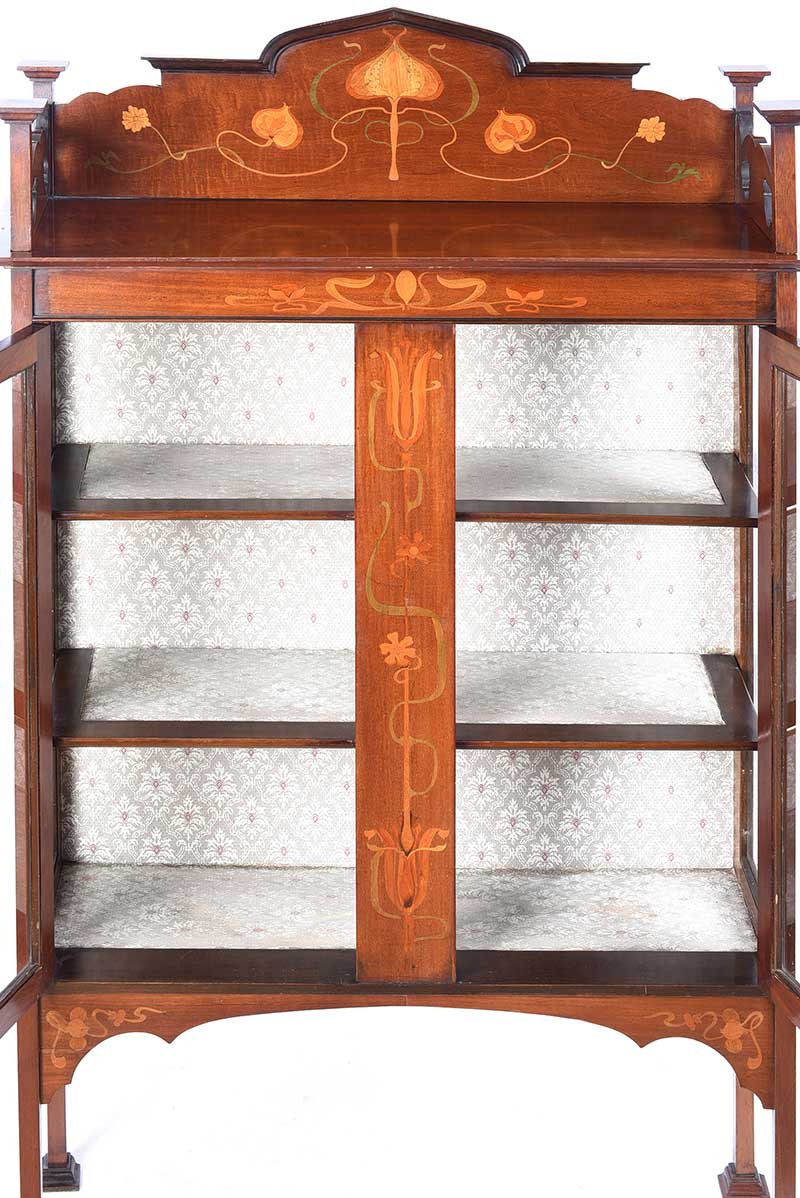 ART NOUVEAU DISPLAY CABINET - Image 5 of 7