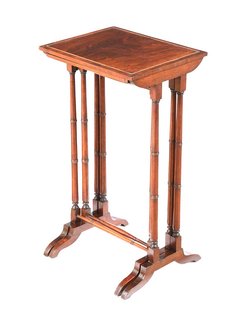 REGENCY MAHOGANY NEST OF TWO TABLES - Image 3 of 3