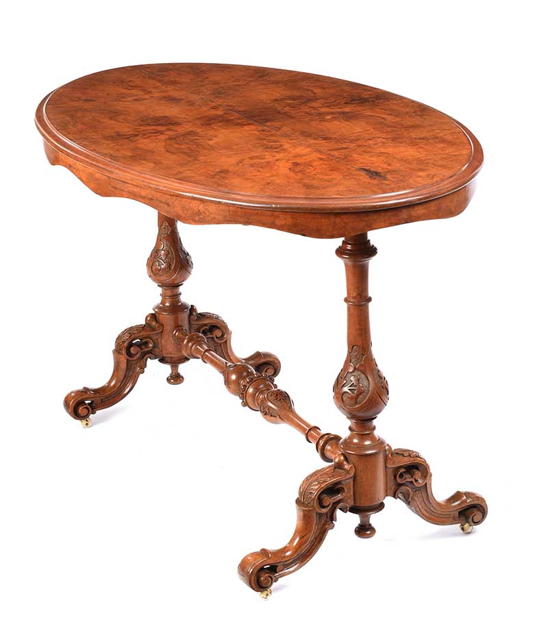 VICTORIAN WALNUT CENTRE TABLE - Image 3 of 4