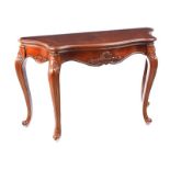 MAHOGANY CONSOLE TABLE