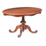 VICTORIAN OVAL MAHOGANY BREAKFAST TABLE