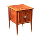 PAIR OF MAHOGANY BEDSIDE PEDESTALS