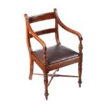 REGENCY MAHOGANY ARMCHAIR