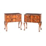 PAIR OF MAHOGANY BEDSIDE PEDESTALS