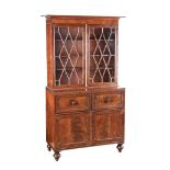 GEORGIAN MAHOGANY SECRETAIRE BOOKCASE