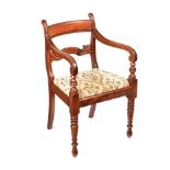 REGENCY MAHOGANY ARMCHAIR