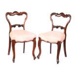 PAIR OF VICTORIAN ROSEWOOD OCCASIONAL CHAIRS