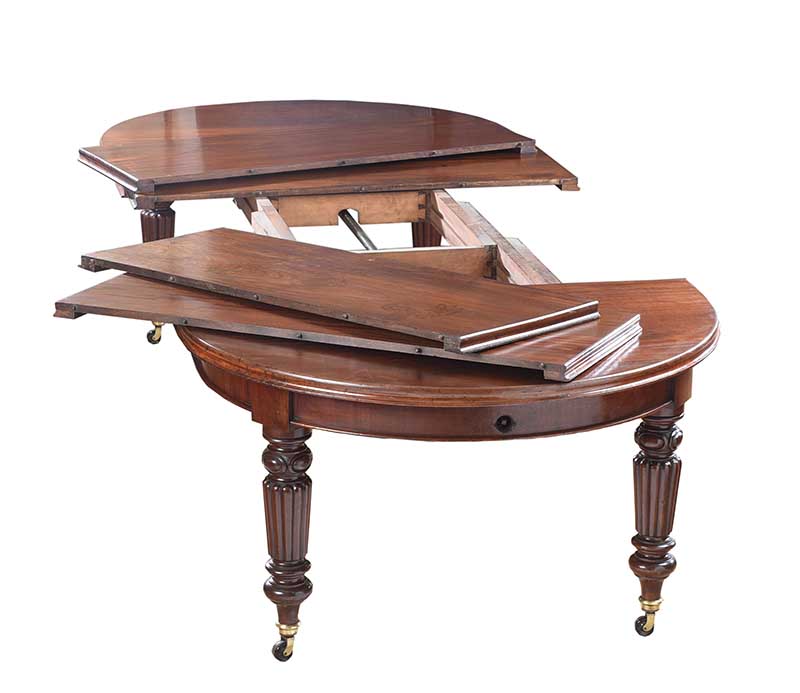 VICTORIAN MAHOGANY D-END DINING ROOM TABLE - Image 2 of 2