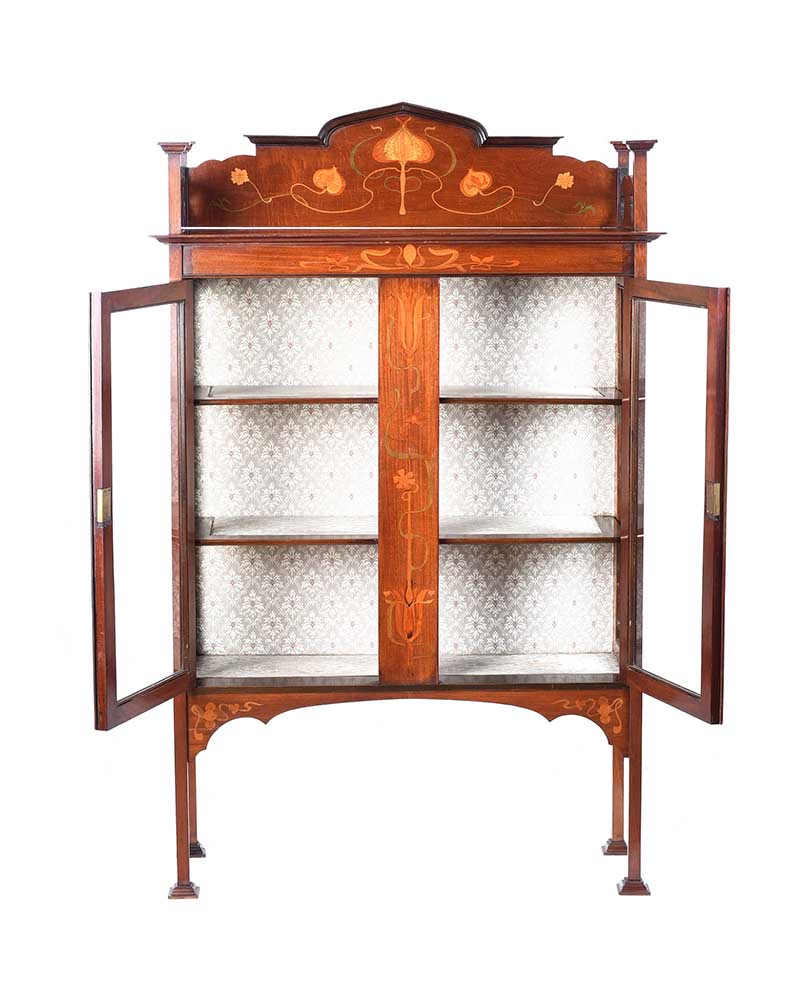 ART NOUVEAU DISPLAY CABINET - Image 4 of 7