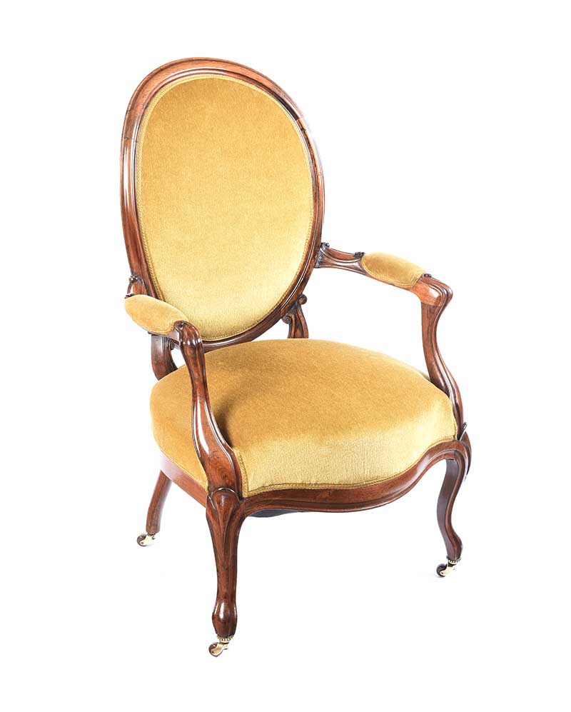 VICTORIAN ROSEWOOD ARMCHAIR